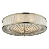 Oslo 3 Light Flush Antique Brass