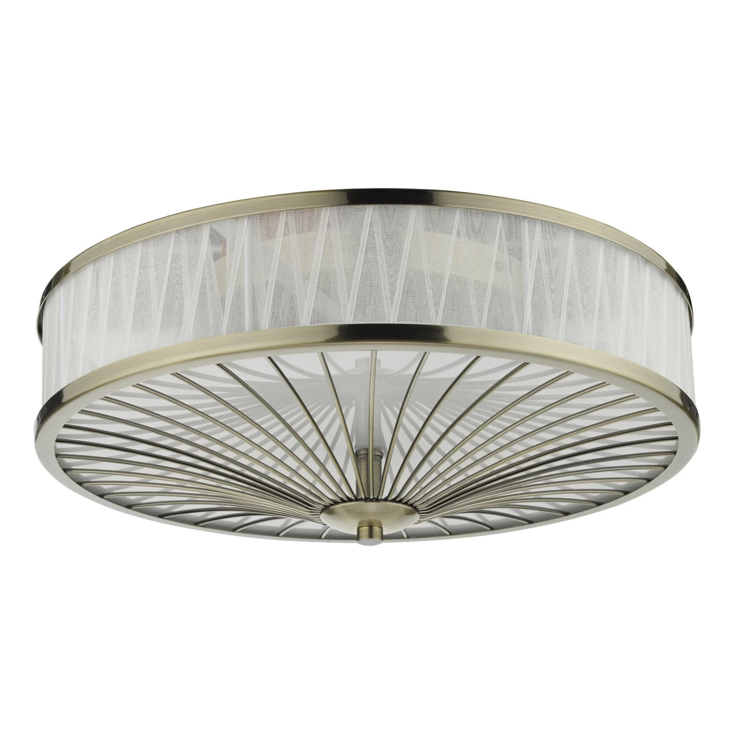 Oslo 3 Light Flush Antique Brass - Image 2