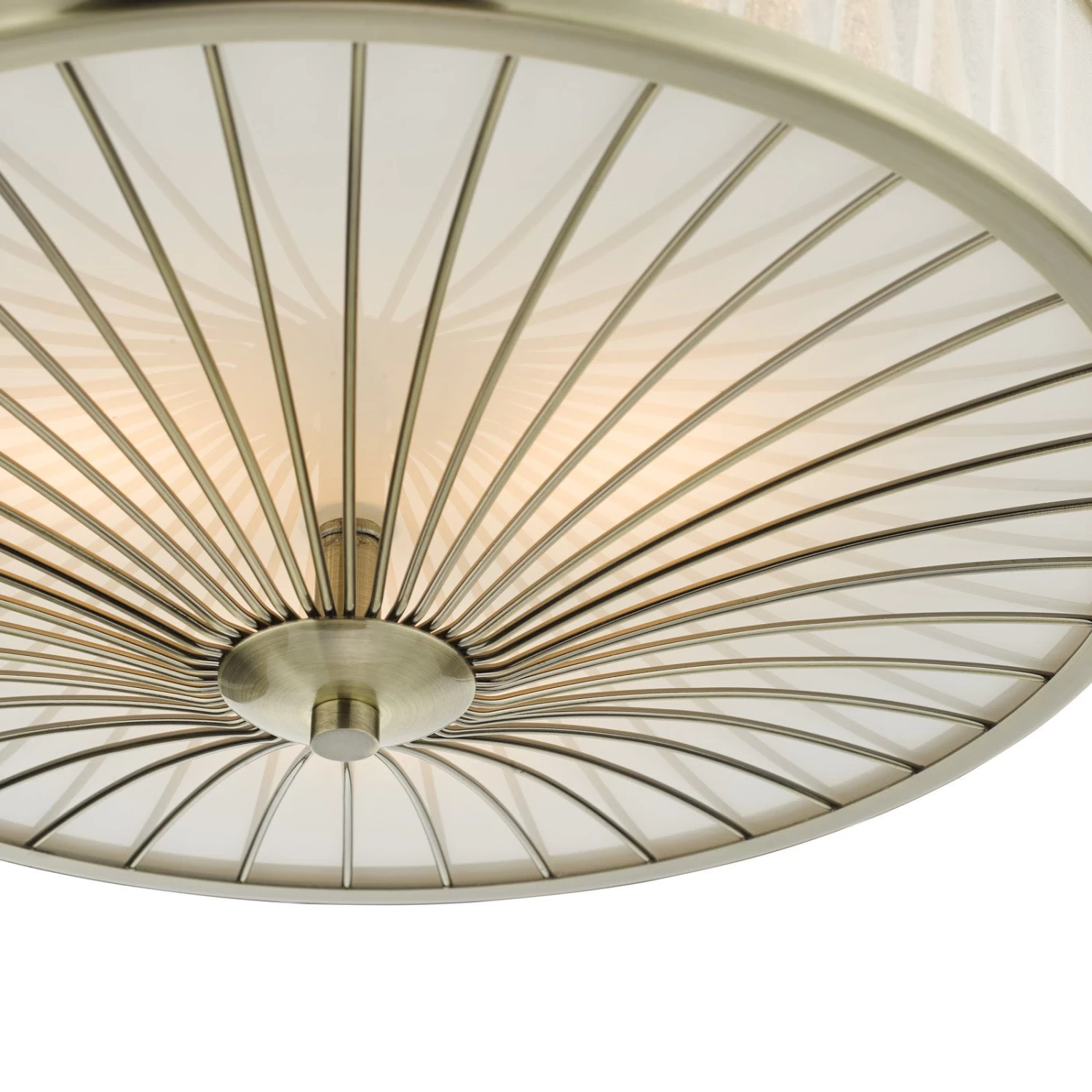 Oslo 3 Light Flush Antique Brass - Image 5