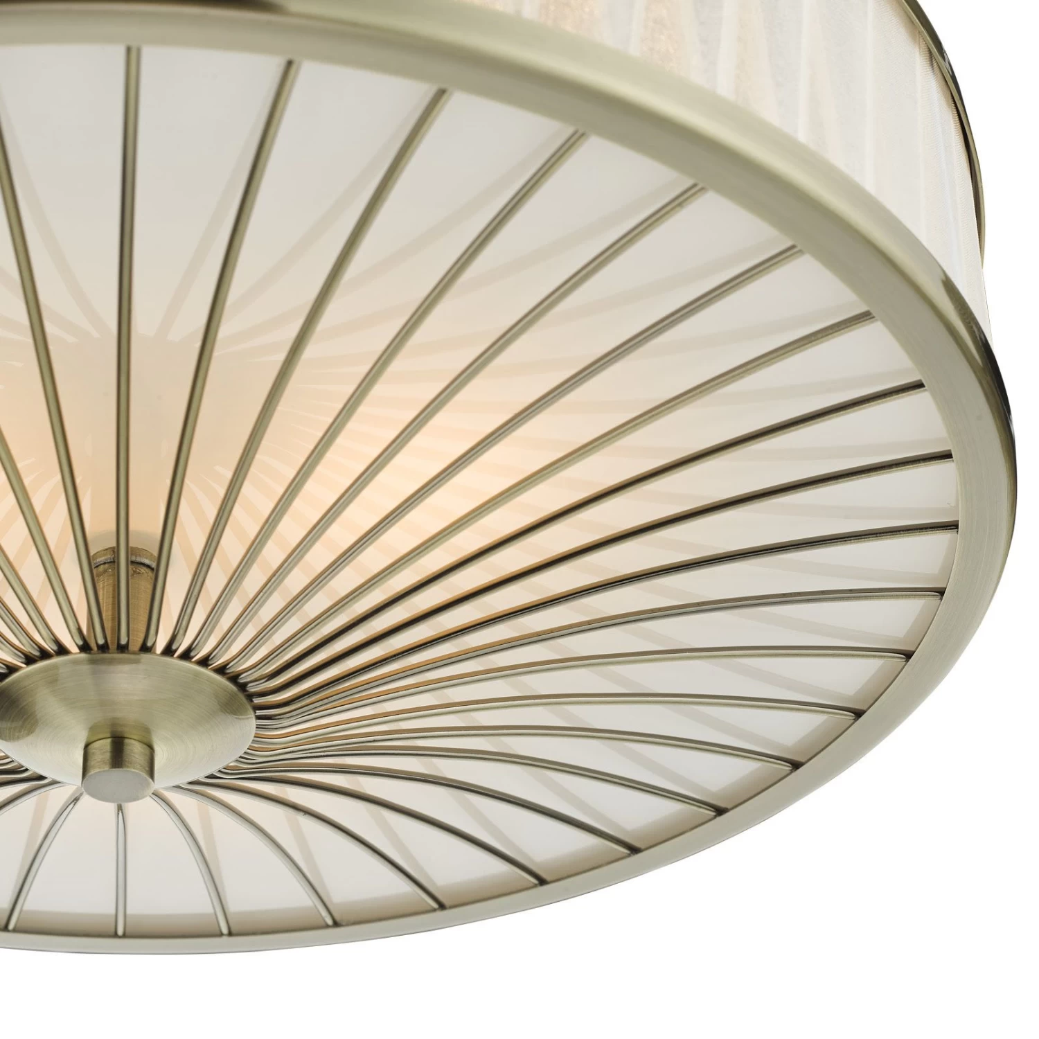 Oslo 3 Light Flush Antique Brass - Image 7