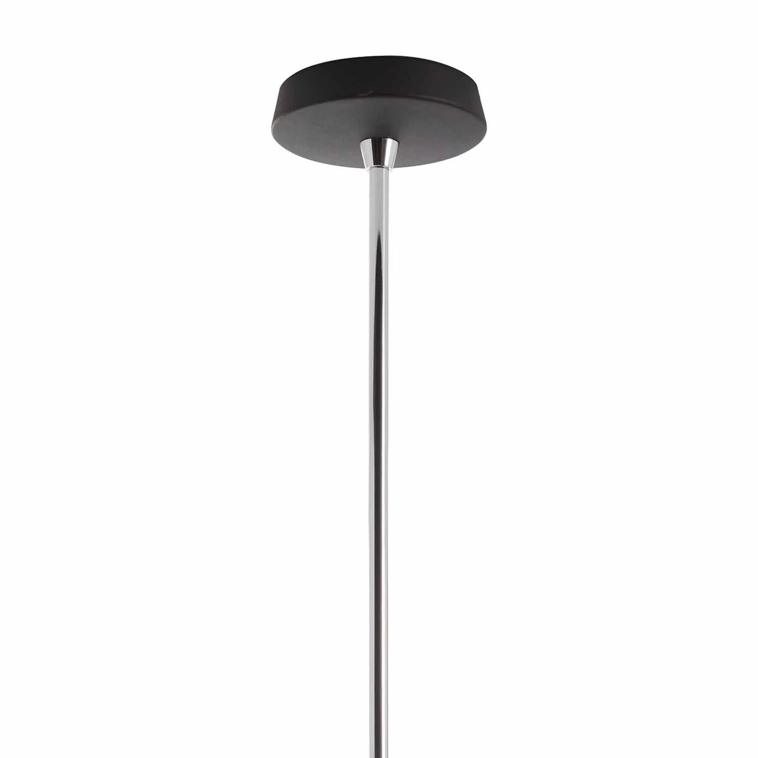 Oundle 2 Light Pendant Black Polished Chrome LED - Image 3