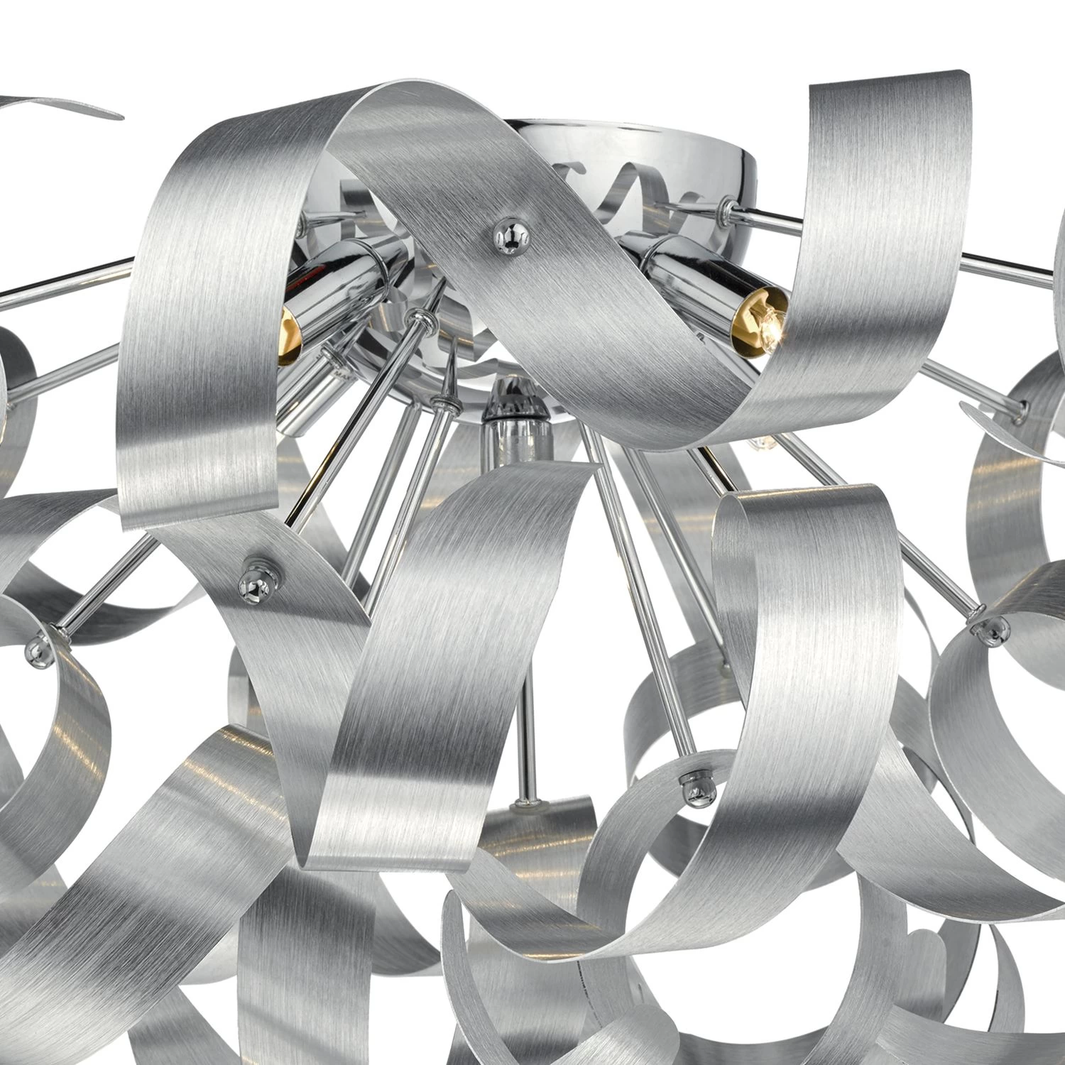 Rawley 5 Light Flush Brushed Aluminium 60cm - Image 2