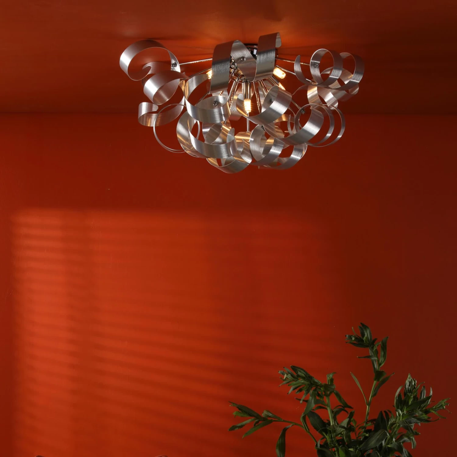 Rawley 5 Light Flush Brushed Aluminium 60cm - Image 4