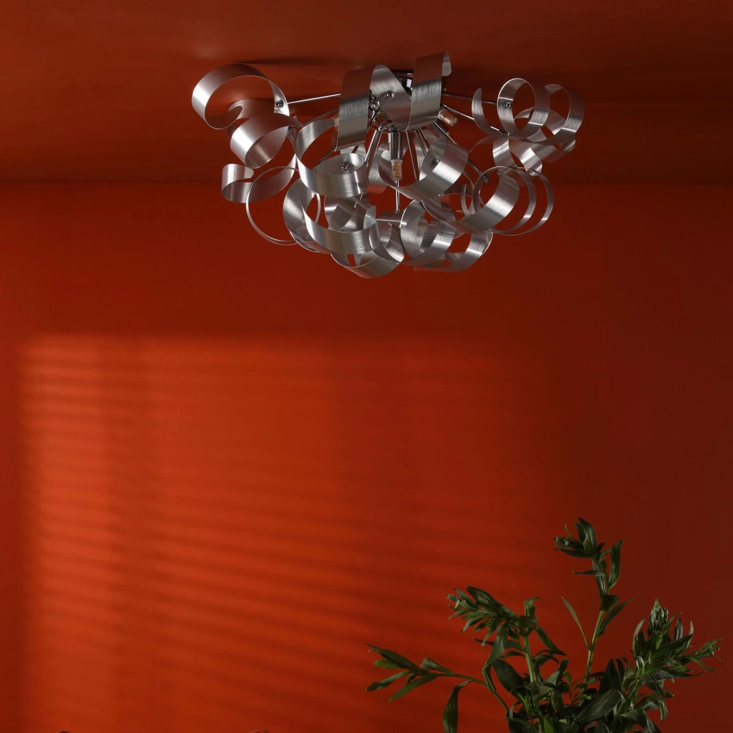 Rawley 5 Light Flush Brushed Aluminium 60cm - Image 5