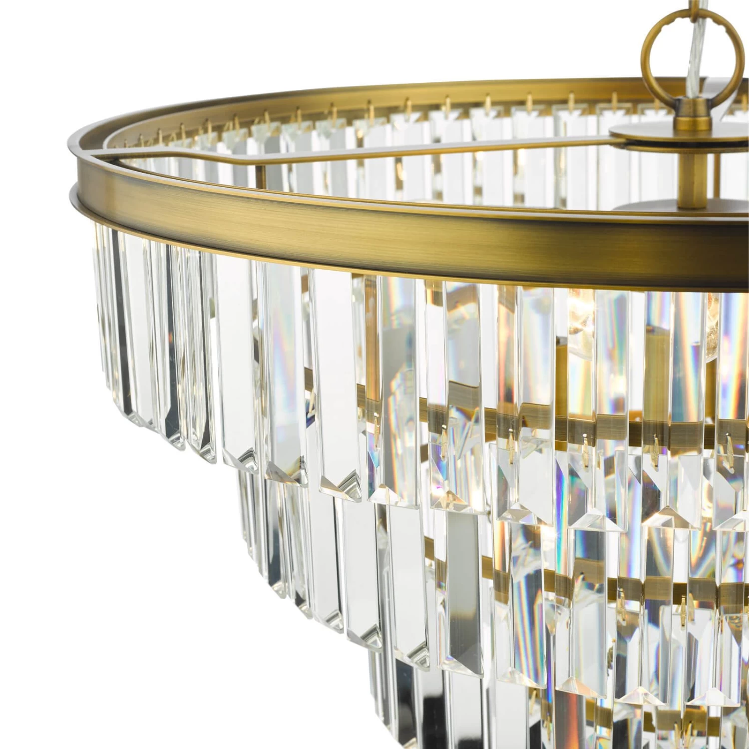 Rhapsody 6 Light Chandelier Crystal And Natural Brass - Image 8