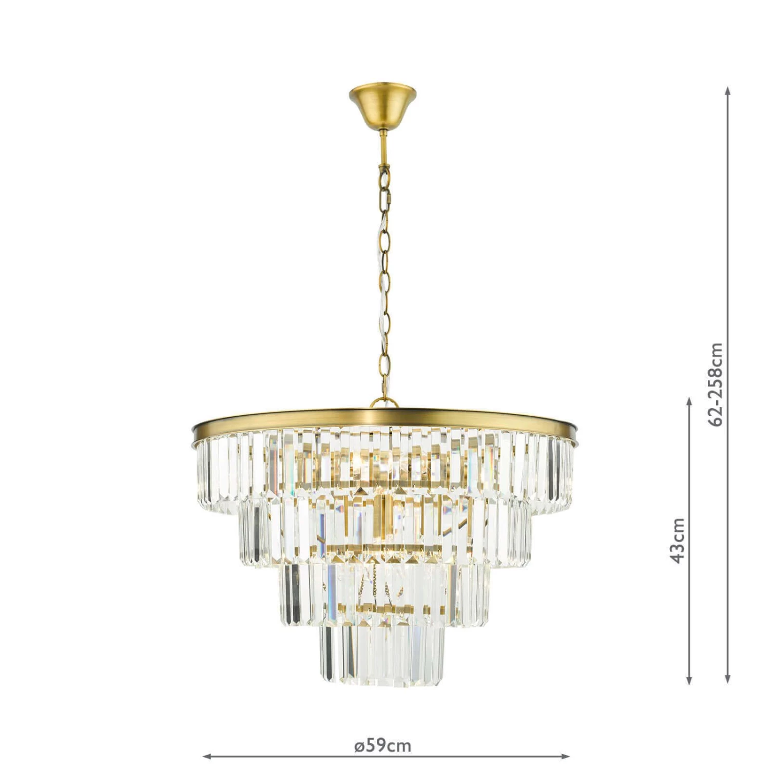 Rhapsody 6 Light Chandelier Crystal And Natural Brass - Image 13