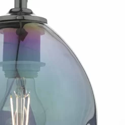 Rogan Pendant Black & Iridised Glass