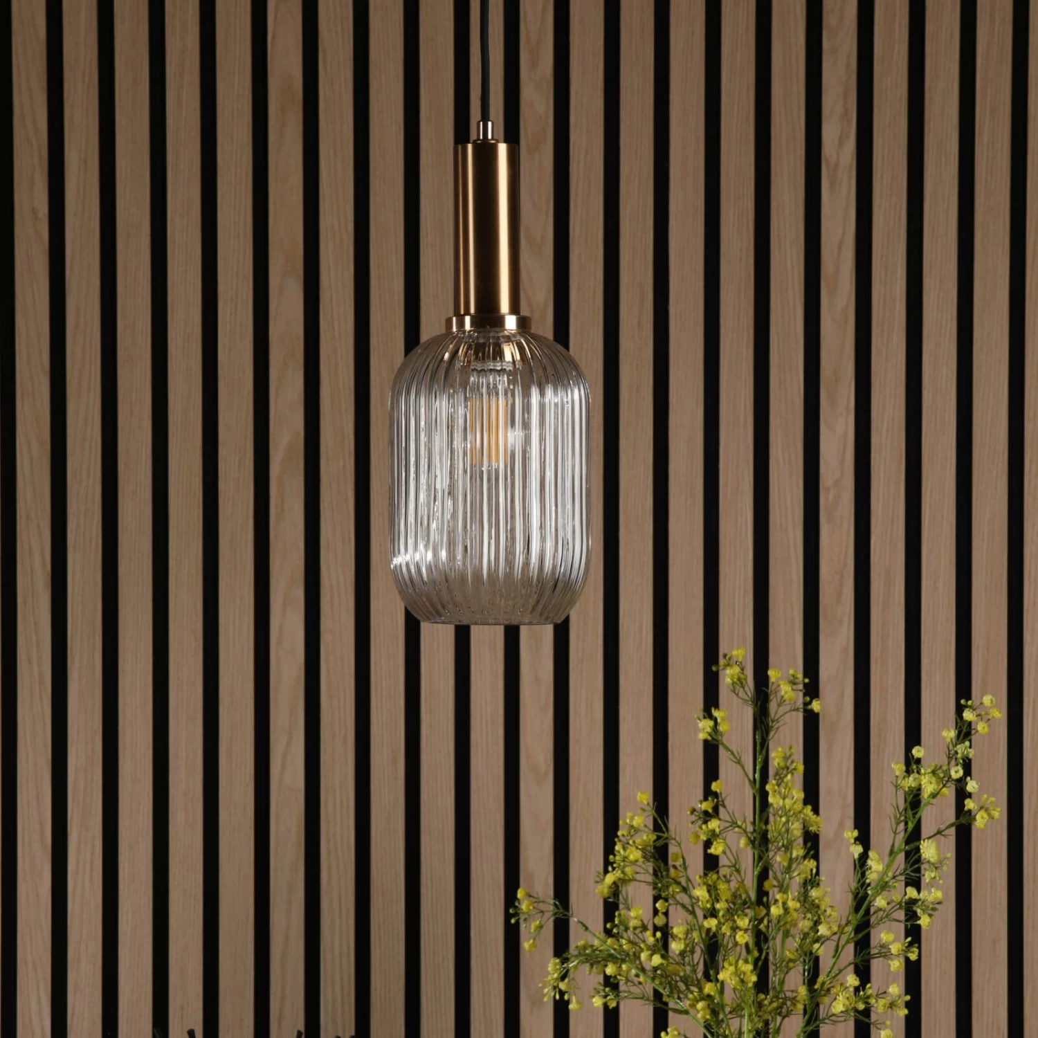 Sawyer Easy Fit Shade Champagne Ribbed Glass - Image 3