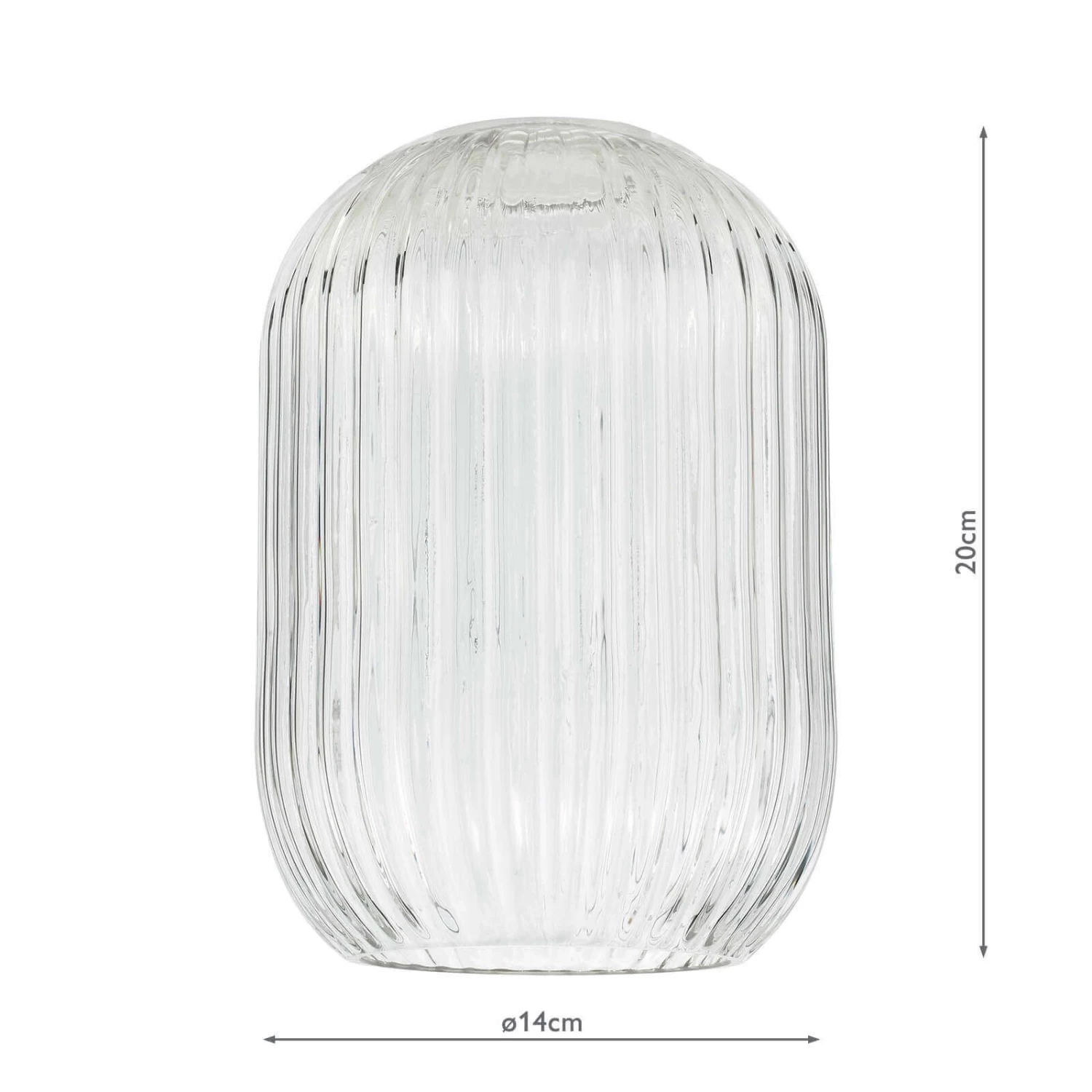 Sawyer Easy Fit Shade Clear Ribbed Glass - Image 2