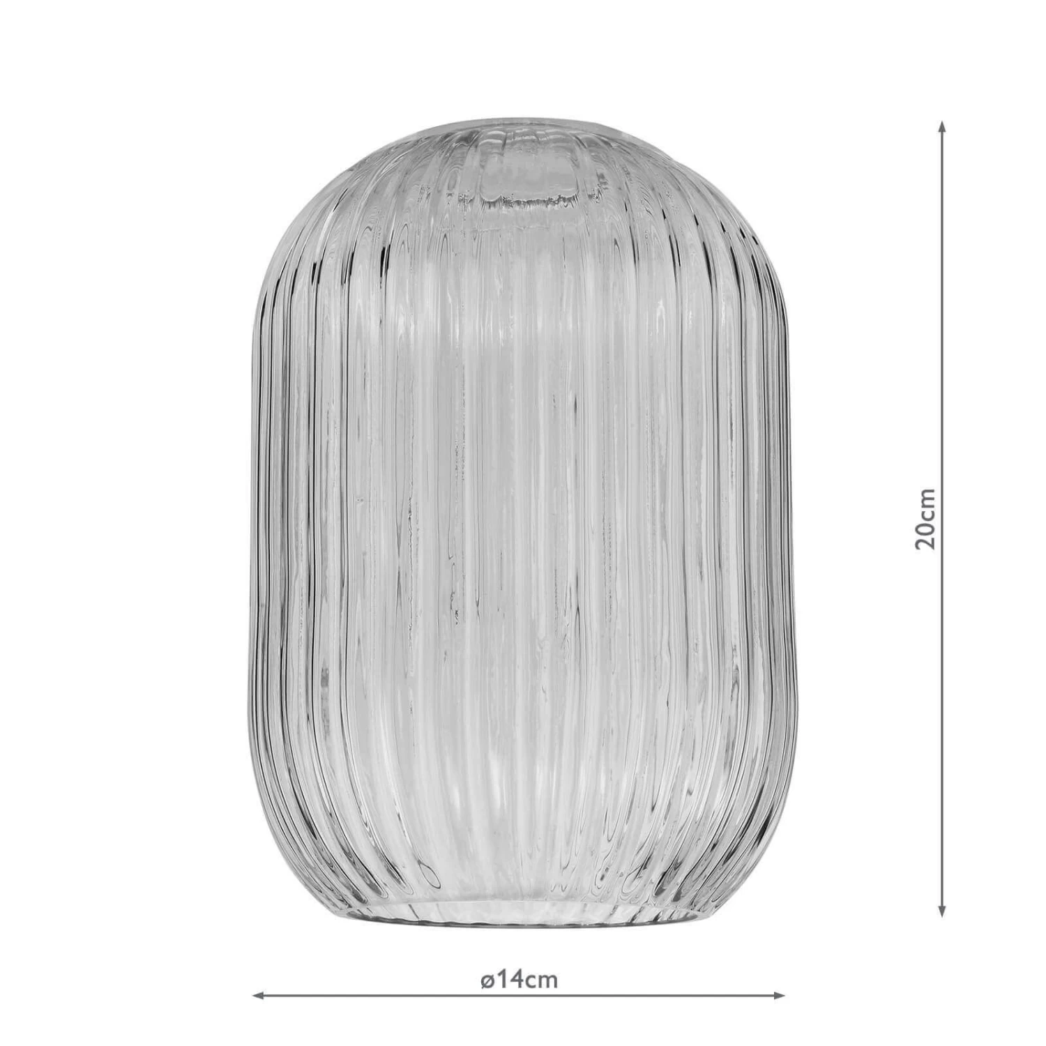 Sawyer Easy Fit Shade Smoked Ribbed Glass - Image 6