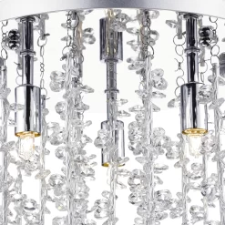 Sestina 3 Light G9 Flush With Decorative Rods And Crystal Beads