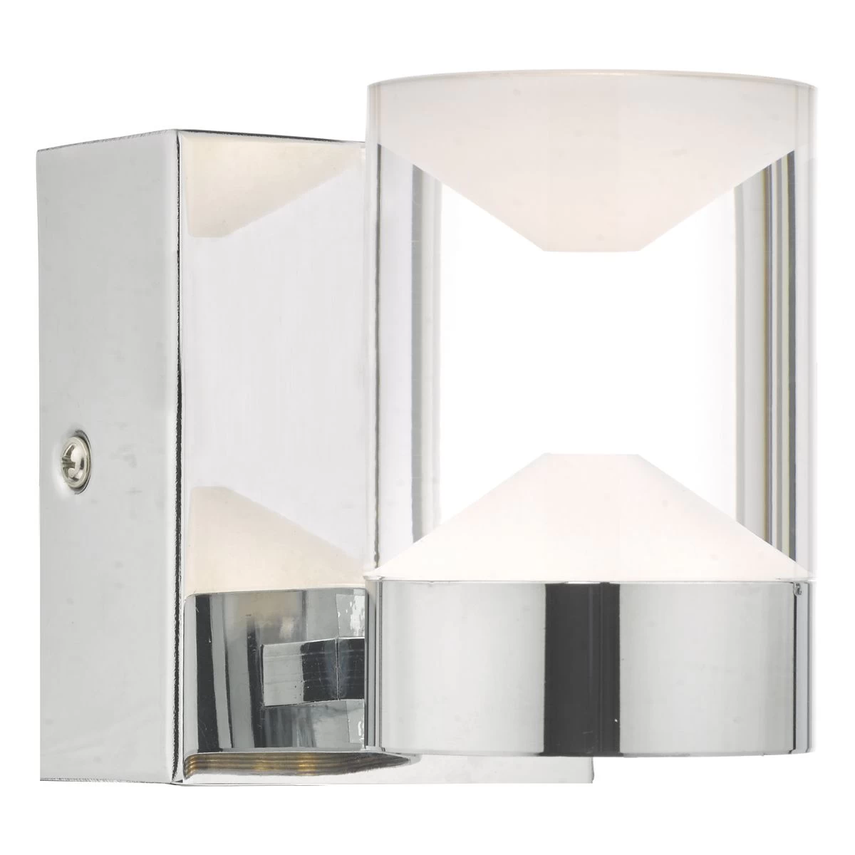Susa Bathroom Wall Light Polished Chrome Acrylic IP44 LED