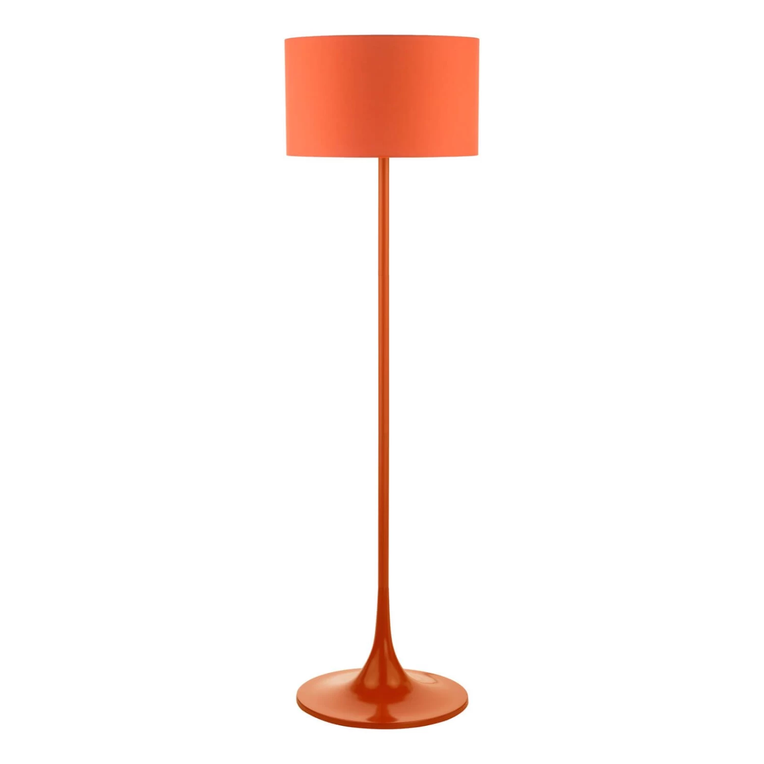 Toledo Floor Lamp Satin Orange With Shade - Image 2