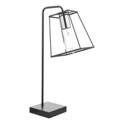 Tower Table Lamp Matt Black And Polished Chrome