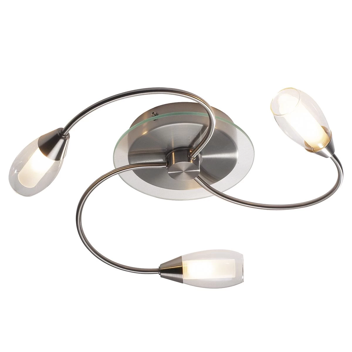 Tugel 3 Light Flush G9 (Satin Chrome Complete With Double Envelope Glass - Image 3