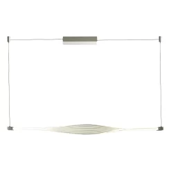 Twist Bar Pendant Acrylic Silver LED