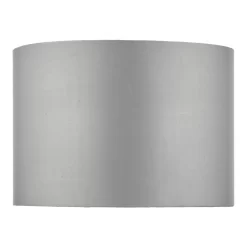 Yalena Grey Faux Silk Drum Shade 23cm