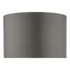 Zeya Grey Faux Silk Drum Shade 37cm