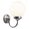 Barclay Bathroom Wall Light Polished Chrome Opal Glass IP44