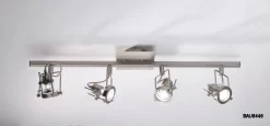 Bauhaus 4 Light Bar Spotlight Satin Chrome