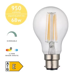 (Pack Of 5) Dimmable LED Light Bulb (Lamp) B22 8W 950LM