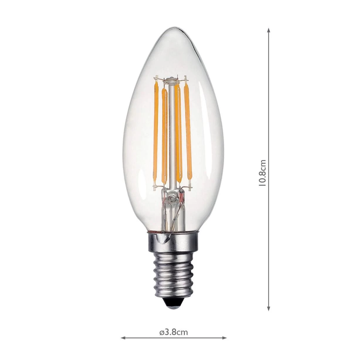 (Pack Of 5) LED Candle Light Bulb (Lamp) SES/E14 4W 400LM - Image 4