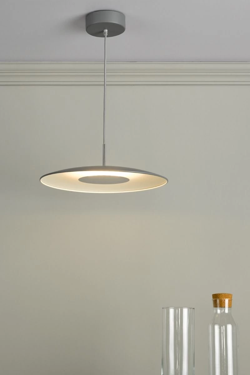 Enoch Pendant Matt Grey Stainless Steel LED - Image 6