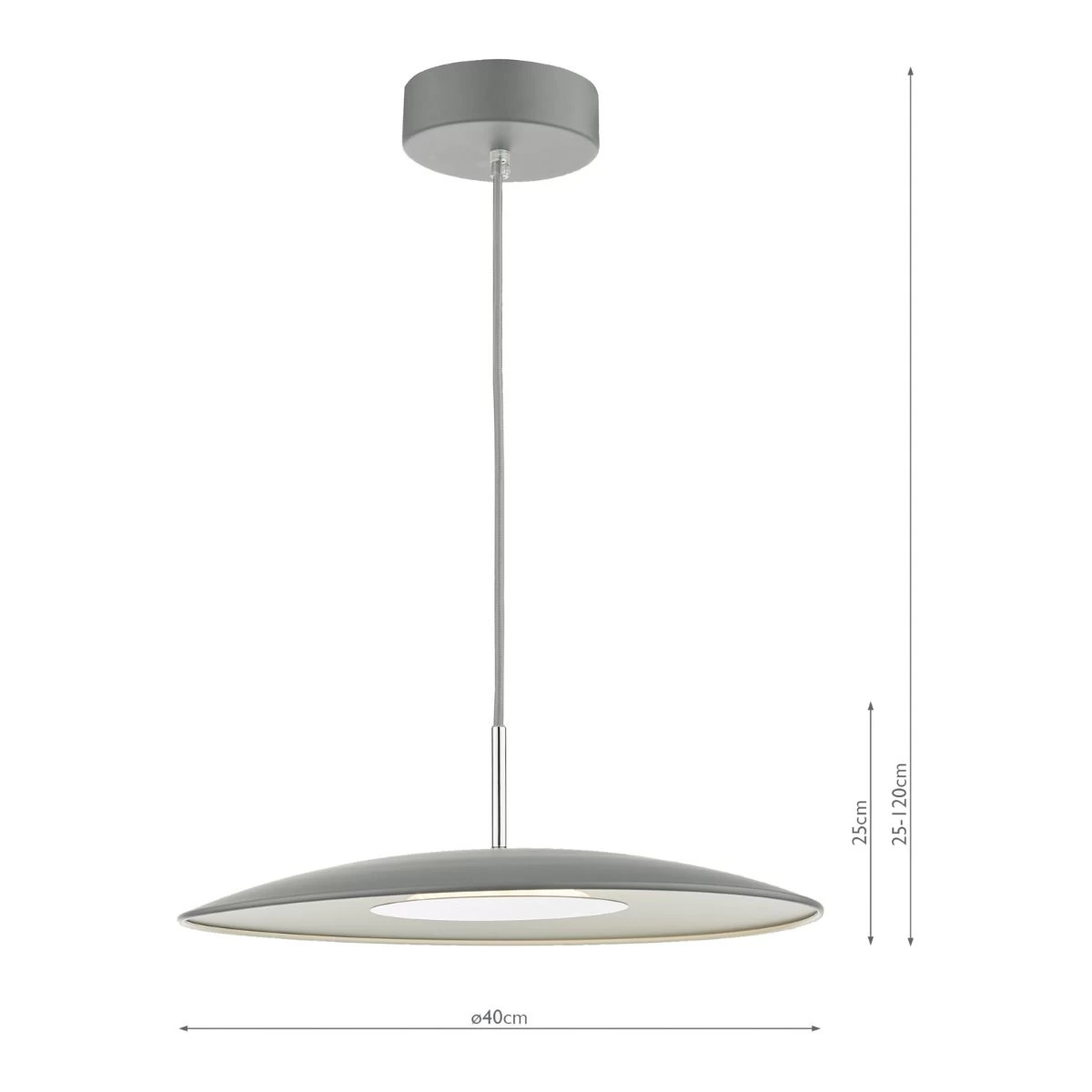 Enoch Pendant Matt Grey Stainless Steel LED - Image 7