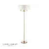 Laura Ashley Sorrento 3 Light Floor Lamp Antique Brass With Ivory Shade