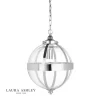 Laura Ashley Odiham Pendant Polished Nickel Glass