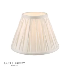 Laura Ashley Fenn Silk Empire Drum Shade White 20cm/8 Inch