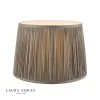 Laura Ashley Hemsley Pleated Silk Empire Drum Shade Grey 25cm/10 Inch