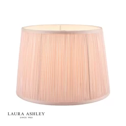Laura Ashley Hemsley Pleated Silk Empire Drum Shade Pink 20cm/8 Inch