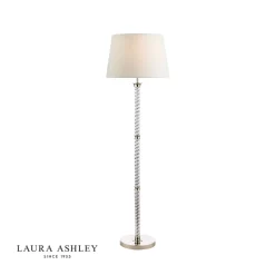 Laura Ashley Louis Floor Lamp Twisted Glass Polished Nickel Base Only