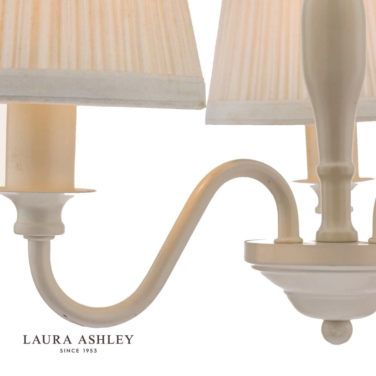 Laura Ashley Ellis 3lt Pendant Ivory With Shades - Image 2