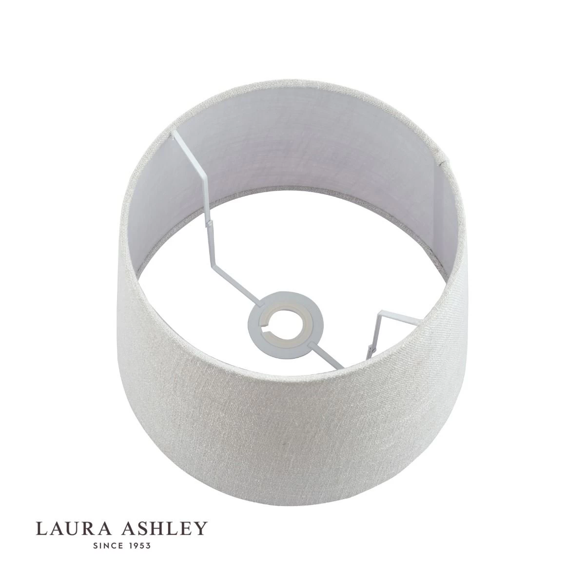 Laura Ashley Bacall Linen Empire Drum Shade Silver 25cm/10 Inch - Image 3