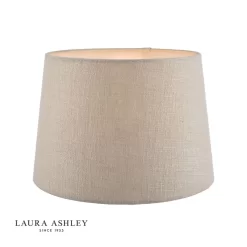 Laura Ashley Bacall Linen Empire Drum Shade Silver 30cm/12 Inch
