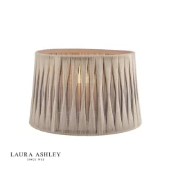 Laura Ashley Gathered Pleat Cotton Shade Charcoal 35cm/14 Inch