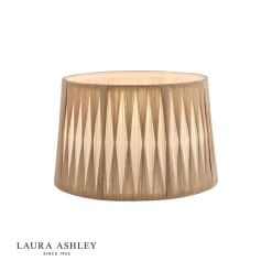 Laura Ashley Gathered Pleat Cotton Shade Natural 35cm/14 Inch