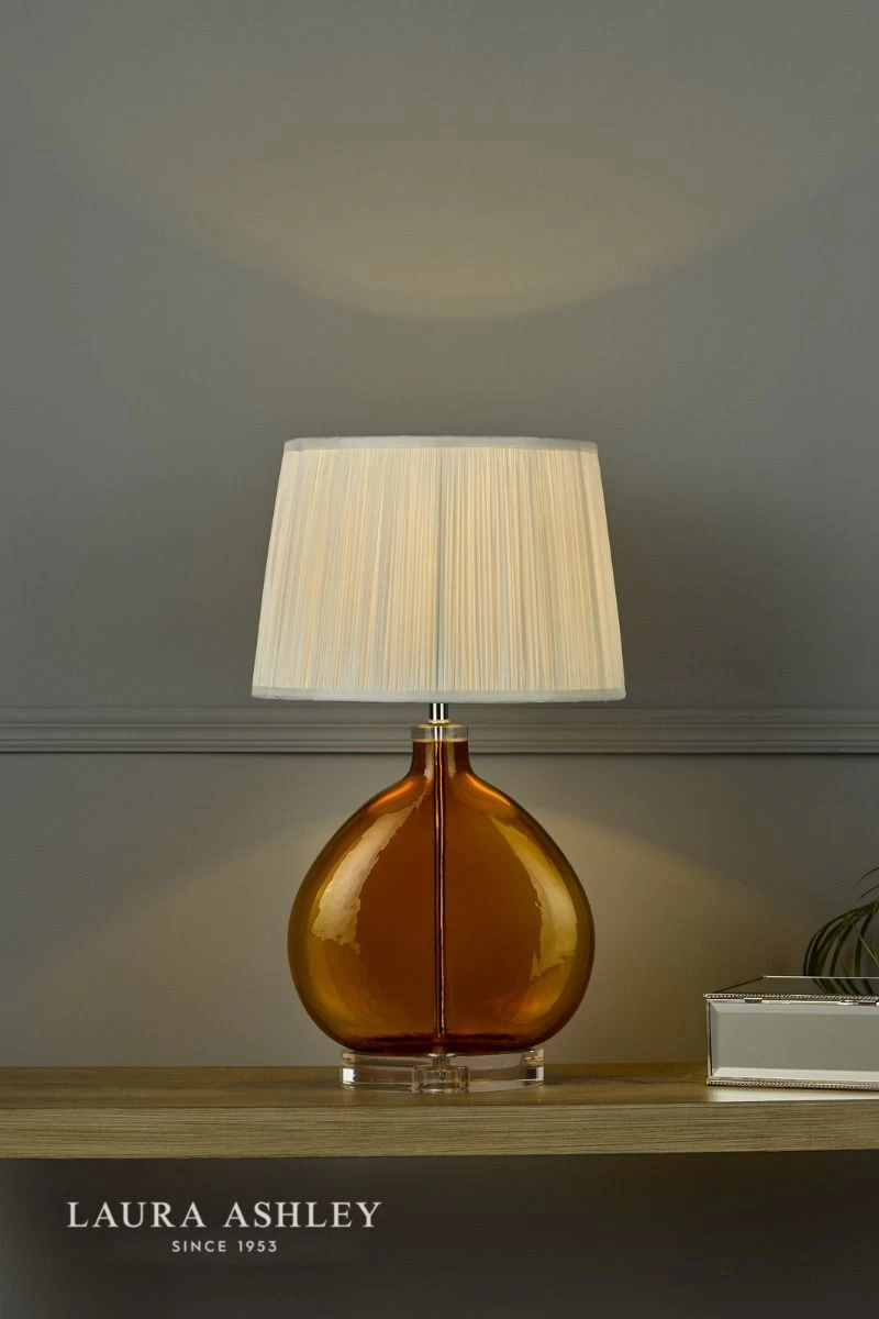 Laura Ashley Amber Table Lamp Amber Glass Polished Chrome Base Only - Image 5