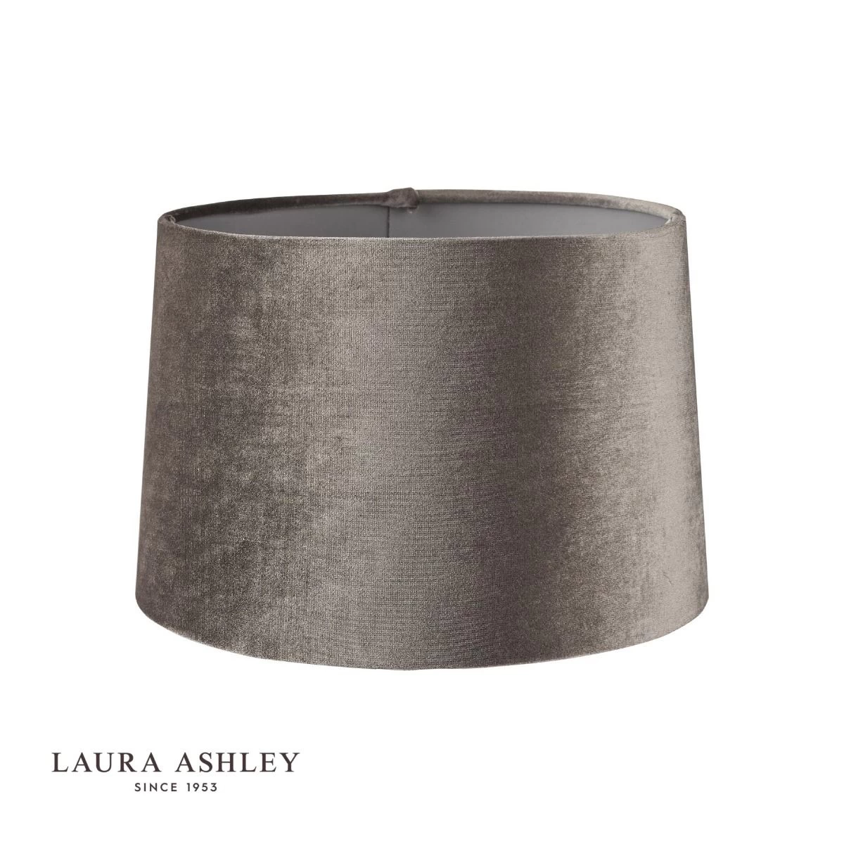 Laura Ashley Velvet Empire Drum Shade Grey 25cm/10 Inch - Image 2