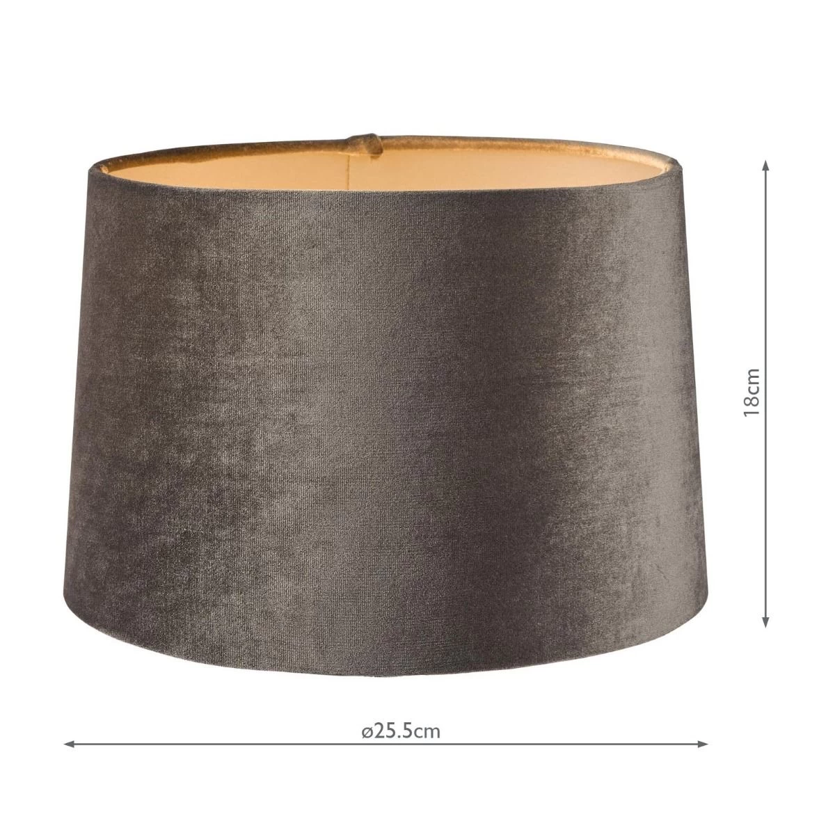 Laura Ashley Velvet Empire Drum Shade Grey 25cm/10 Inch - Image 4