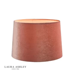 Laura Ashley Velvet Empire Drum Shade Blush Pink 30cm/12 Inch