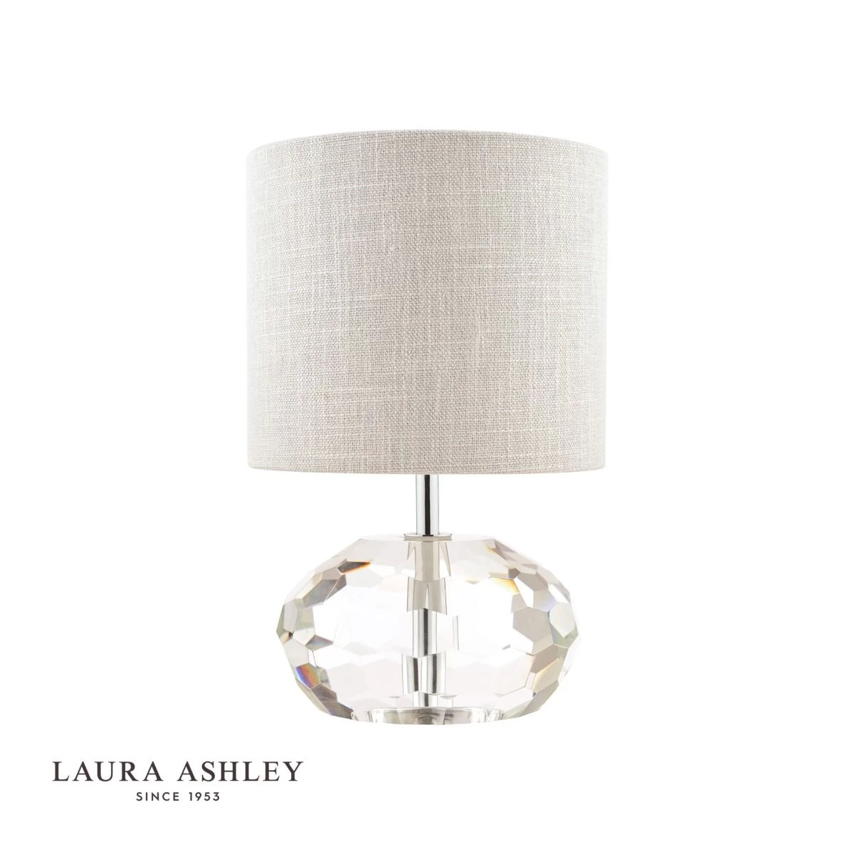 Laura Ashley Ivy Table Lamp Faceted Crystal Glass With Shade - Image 2
