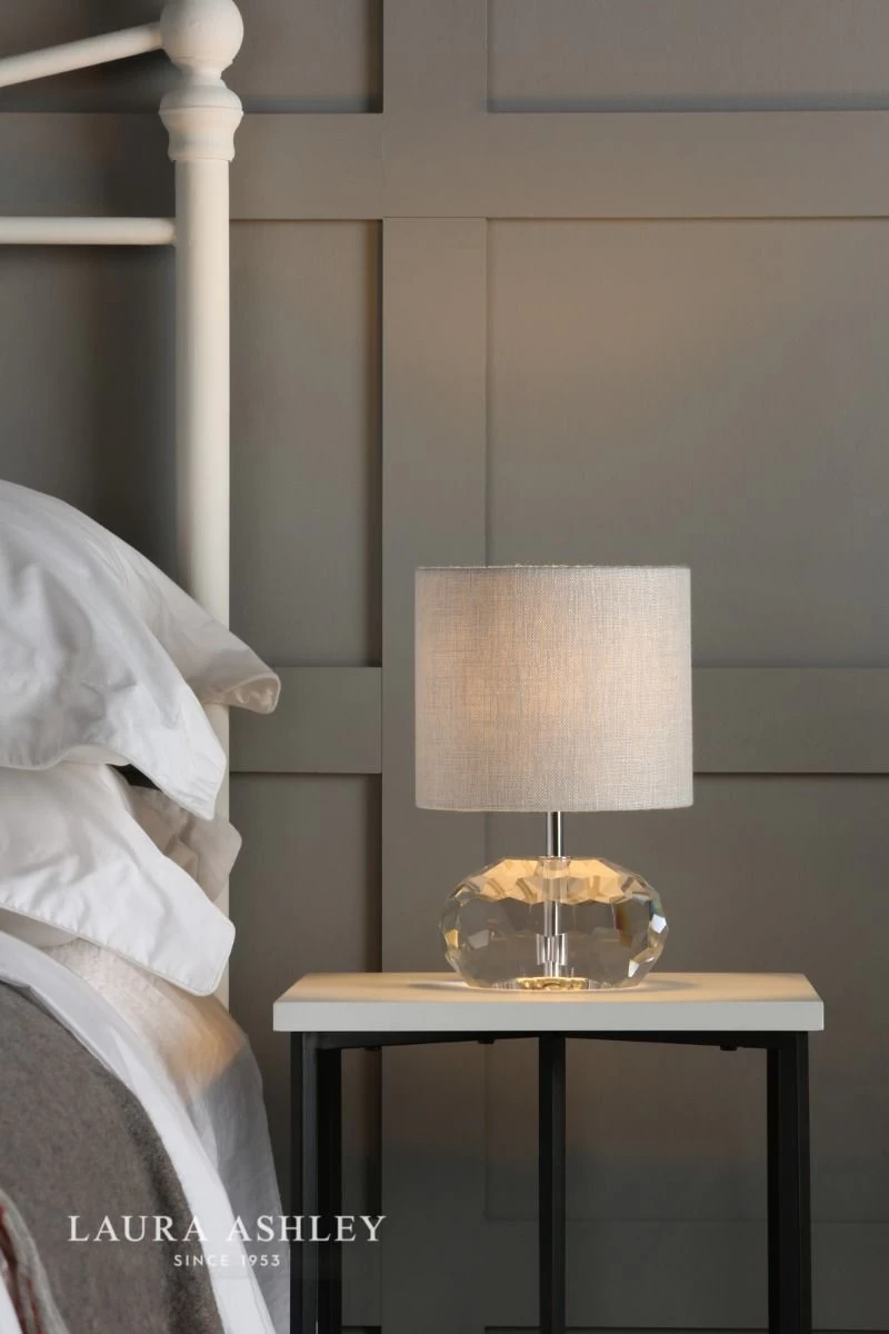 Laura Ashley Ivy Table Lamp Faceted Crystal Glass With Shade - Image 3