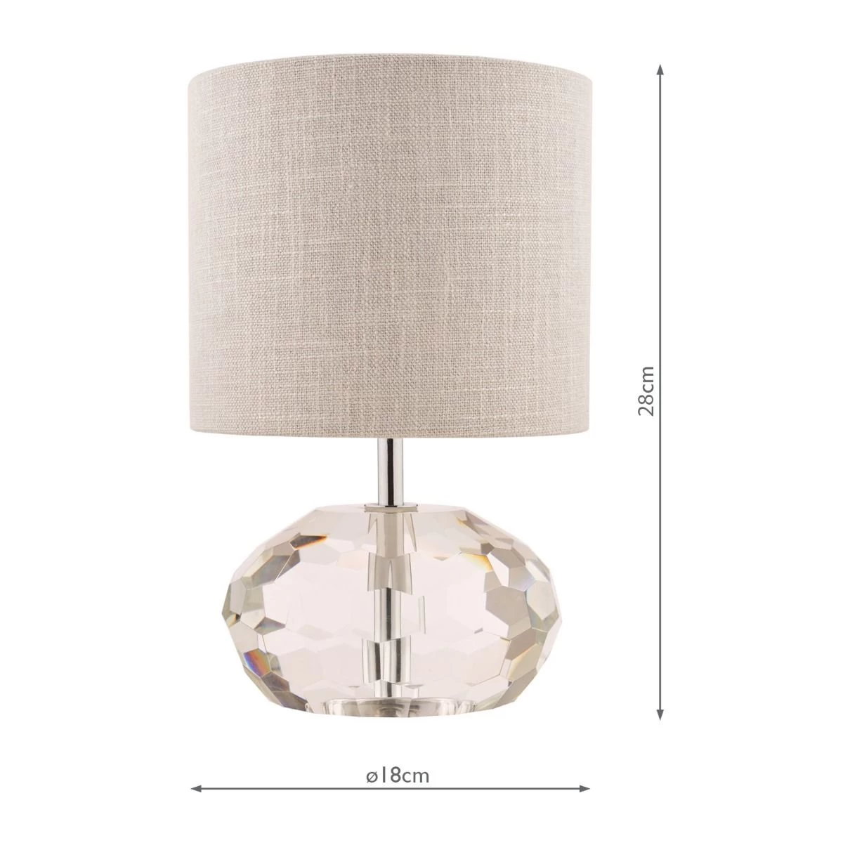 Laura Ashley Ivy Table Lamp Faceted Crystal Glass With Shade - Image 5