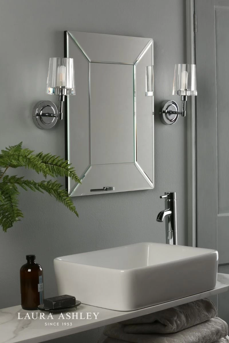 Laura Ashley Blake Bathroom Wall Light Crystal Polished Chrome IP44 - Image 6
