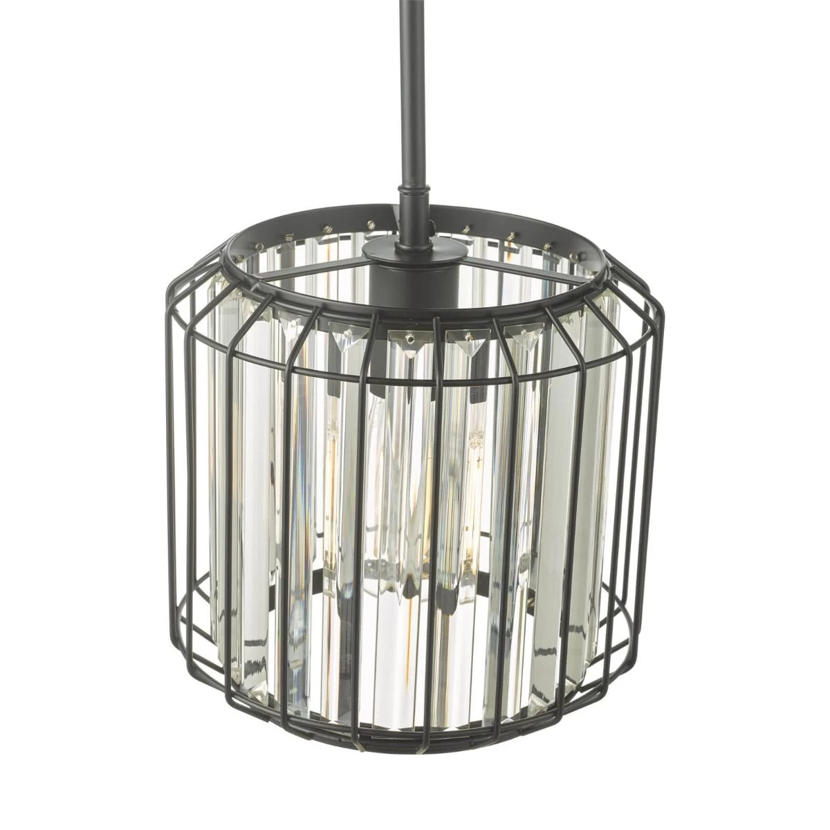 Naeva Pendant Satin Black & Crystal - Image 4