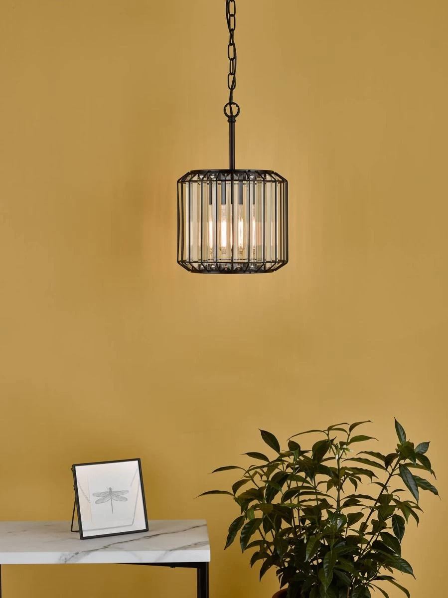 Naeva Pendant Satin Black & Crystal - Image 5