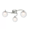 Nakita 3 Light Semi-Flush Polished Chrome & Clear/Opal Glass